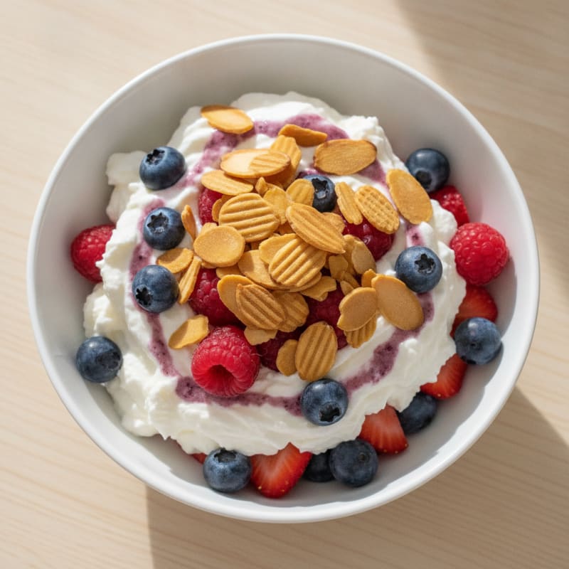 Creamy Greek Yogurt Protein Parfait with Almonds and Berries