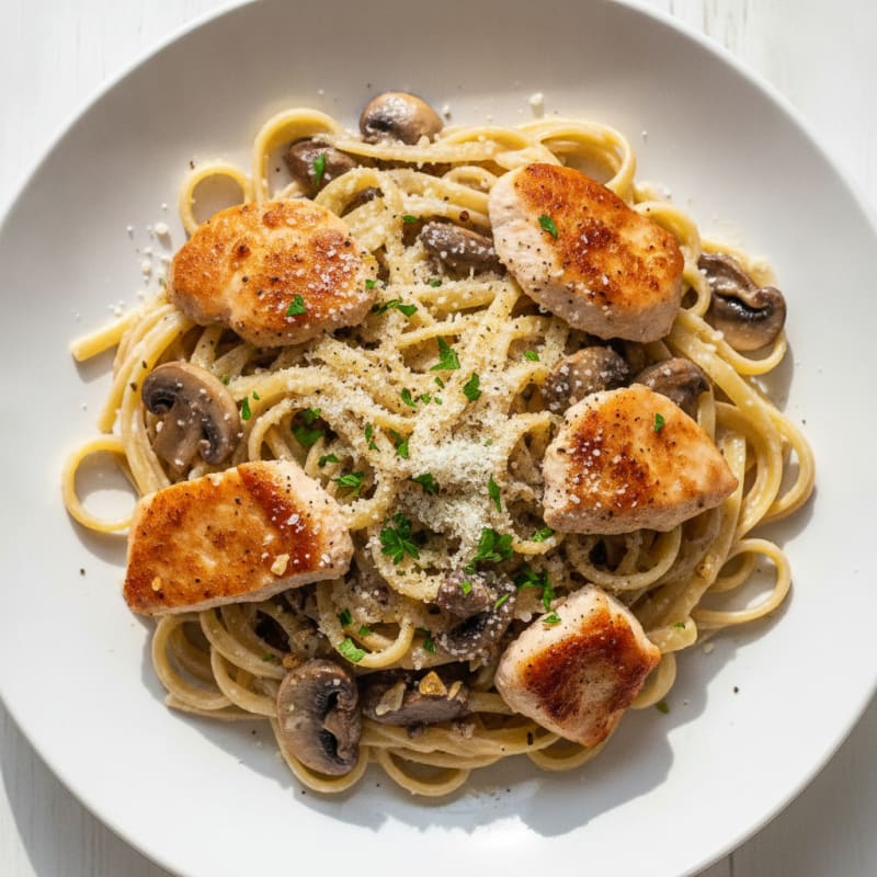 Truffle Mushroom Tagliatelle with Parmesan