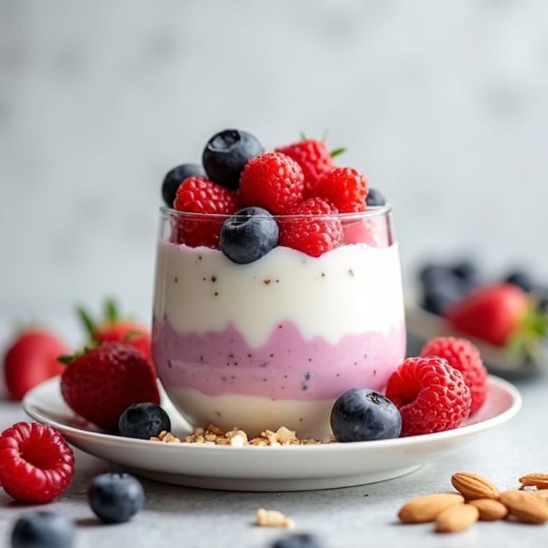 Creamy Greek Yogurt Protein Parfait with Mixed Berries