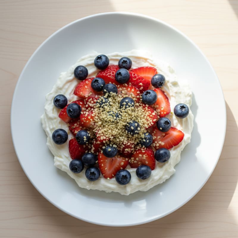 Creamy Greek Yogurt Protein Pudding with Berries