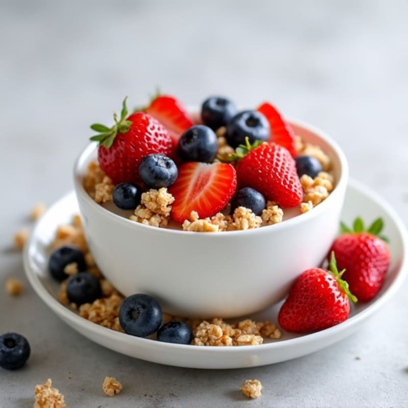 Creamy Greek Yogurt with Fresh Berries and Crunchy Granola