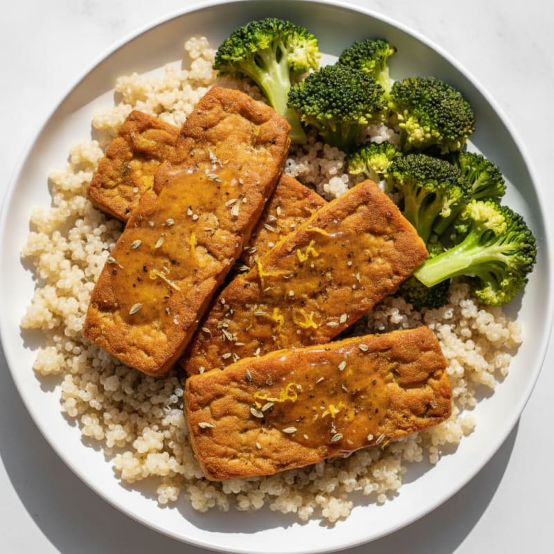 Lemon-Herb Baked Tempeh