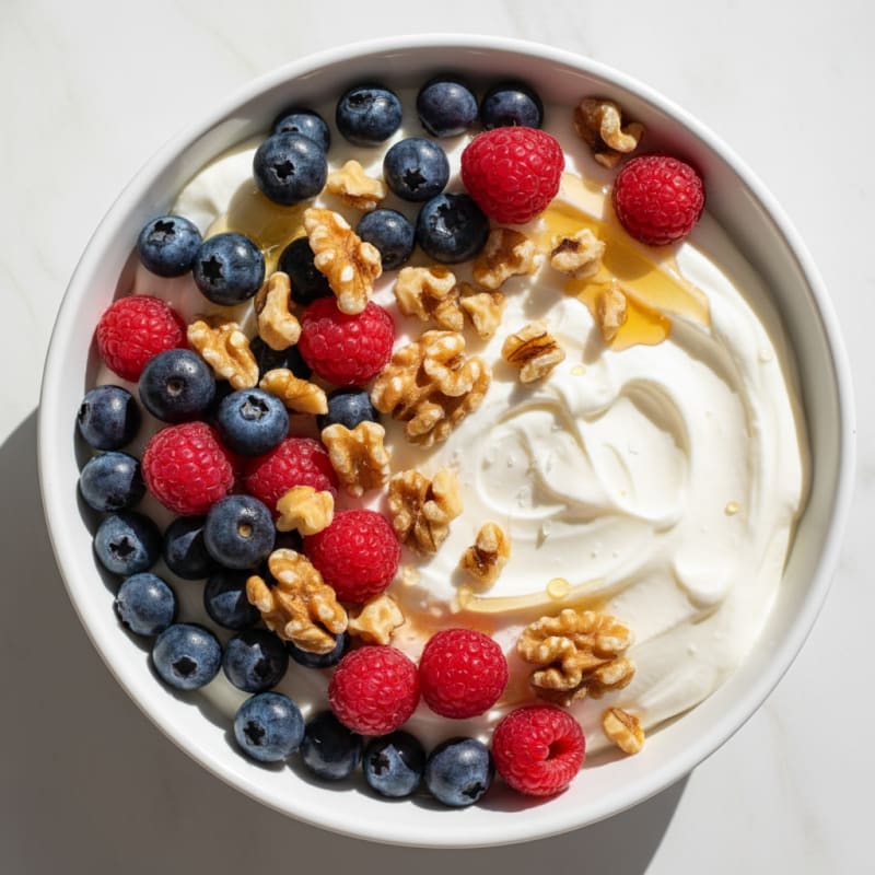 Whipped Yogurt with Berries and Honey