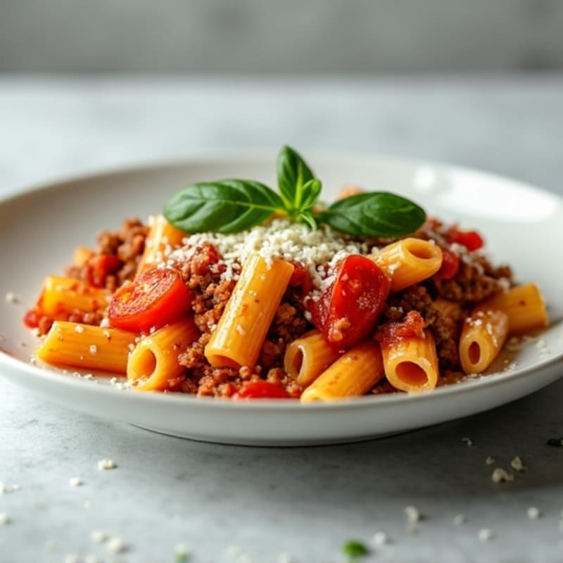 High-Protein Baked Ziti with Lean Ground Beef and Spinach