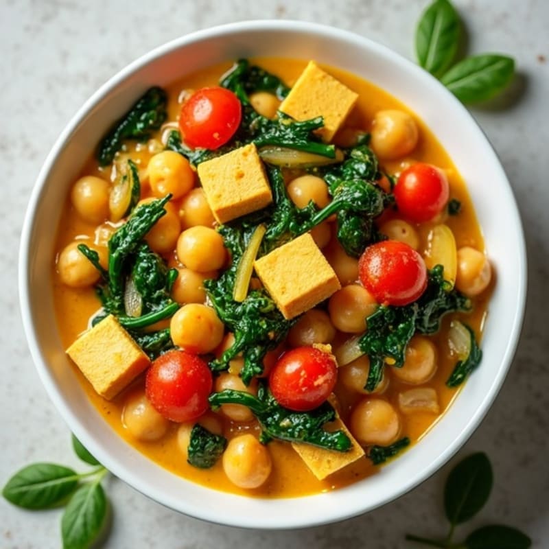 Creamy Coconut Chickpea and Spinach Curry