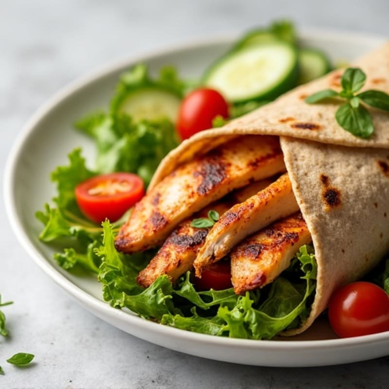 Grilled Chicken and Fresh Vegetable Wrap