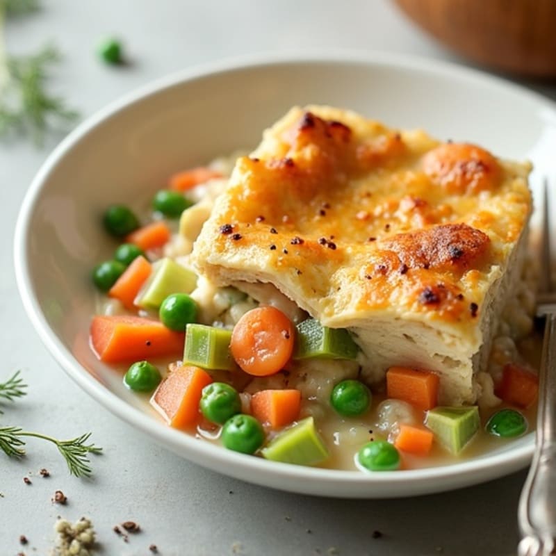 Lean Chicken and Vegetable Pot Pie Bake