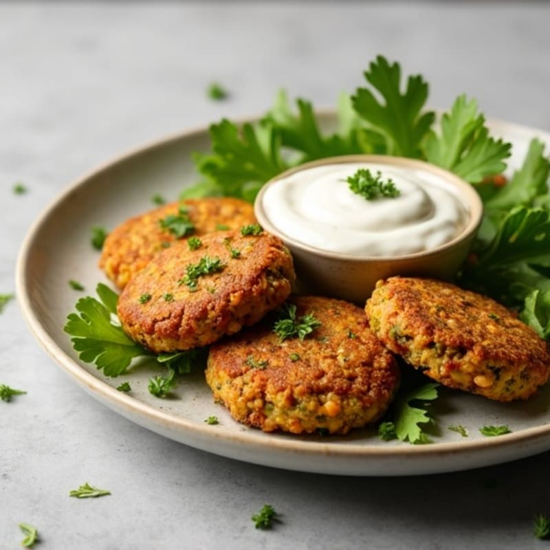 Crispy Baked Falafel with Creamy Lemon Tahini