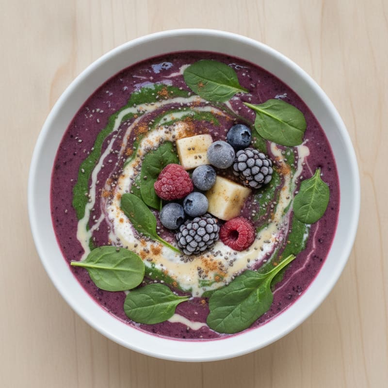 Vibrant Berry Spinach Protein Smoothie