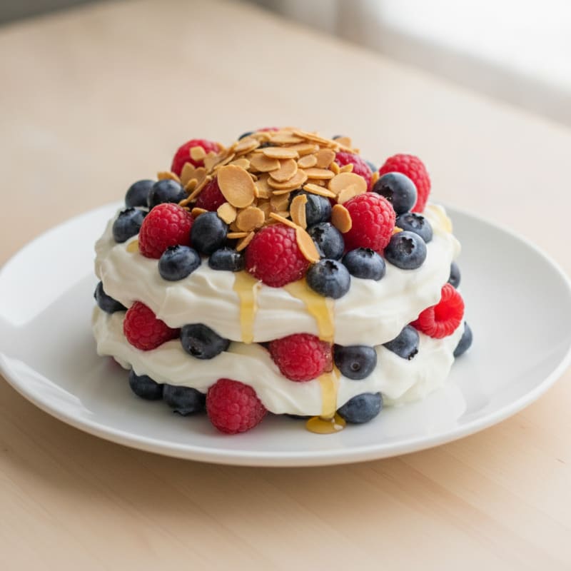 Greek Yogurt Protein Parfait with Mixed Berries
