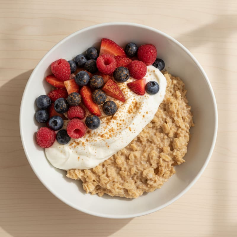 Berry Protein Oat Bowl with Yoghurt