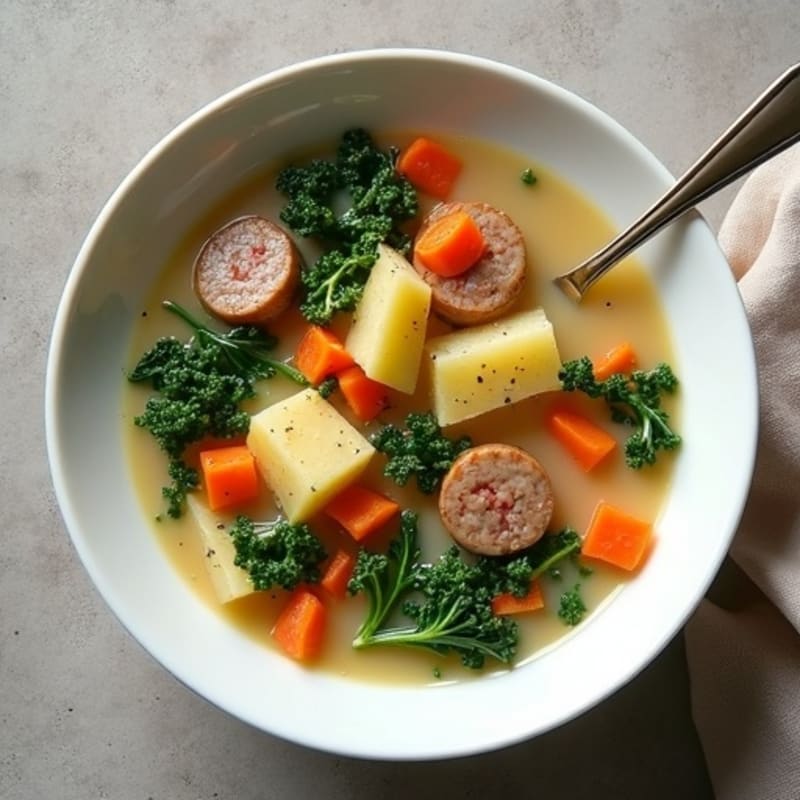 Healthy Creamy Sausage Kale Potato Soup