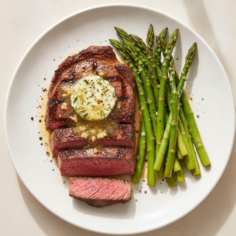 Pan-Seared Steak with Garlic Herb Butter