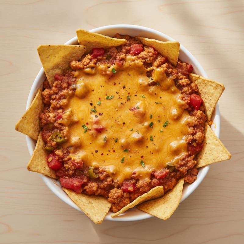 Turkey Rotel Dip with Tortilla Chips