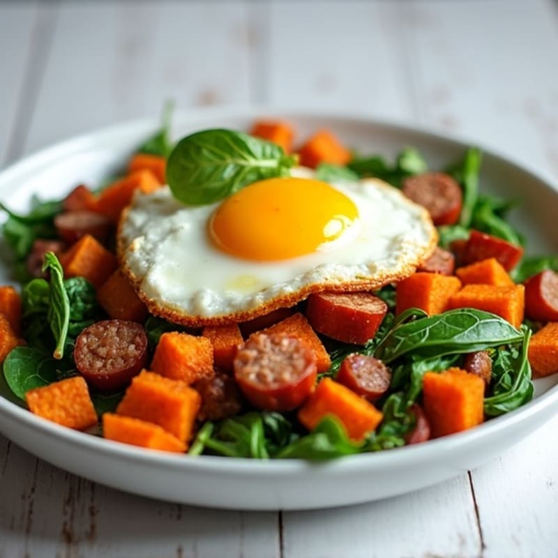 Crispy Sweet Potato Hash with Sunny Eggs