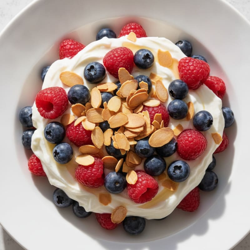 Greek Yogurt Protein Parfait with Mixed Berries