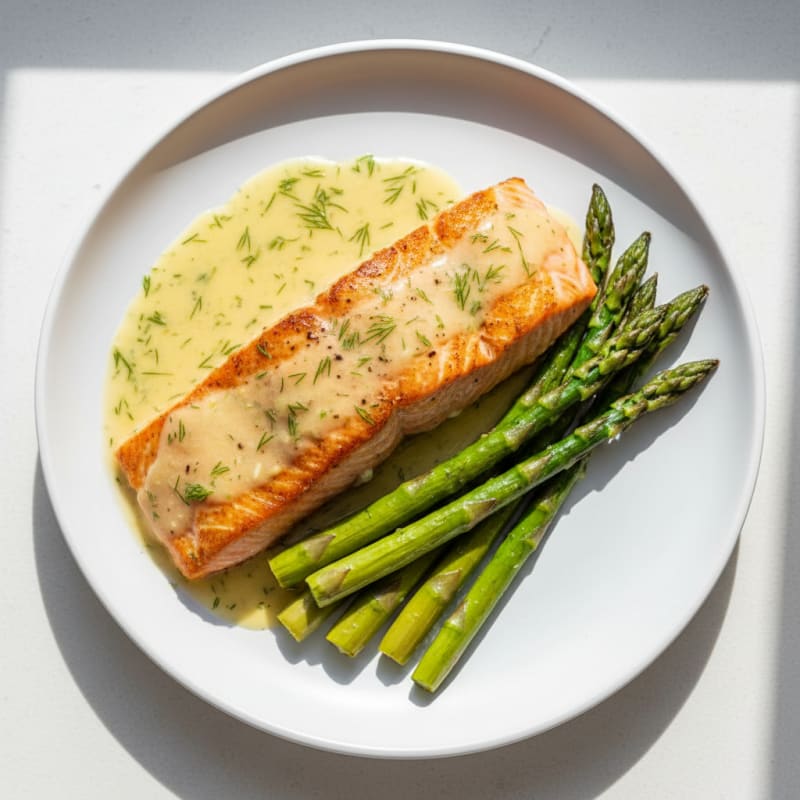 Pan-Seared Salmon with Lemon-Dill Sauce