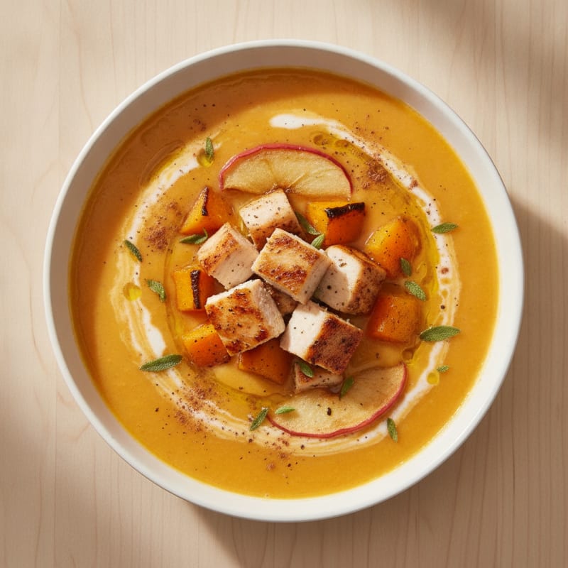 Roasted Butternut Squash Apple Bisque