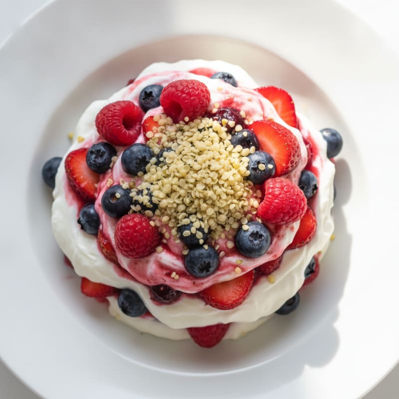 Greek Yogurt Protein Parfait with Mixed Berries