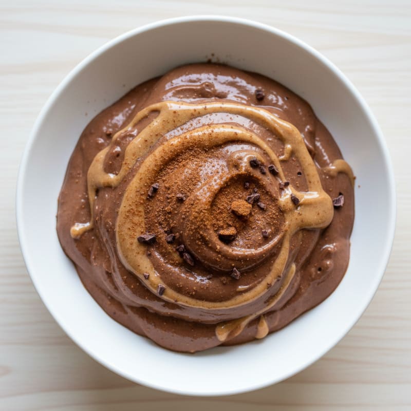 Silky Chocolate Protein Pudding with Almond Butter