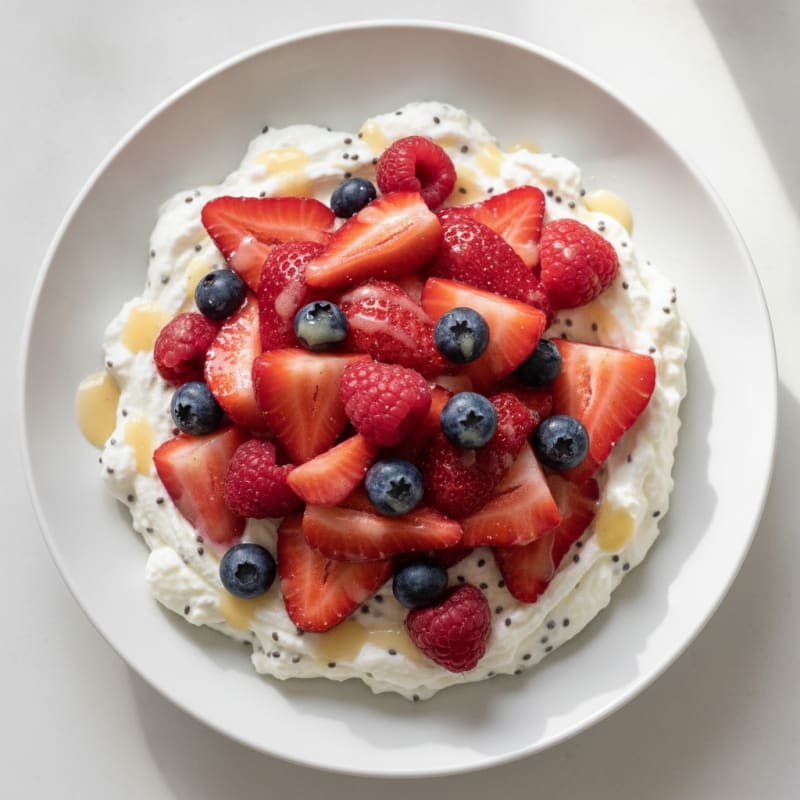 Silky Greek Yogurt Protein Mousse with Fresh Berries