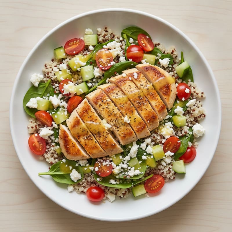 Lemon Herb Chicken and Quinoa Bowl