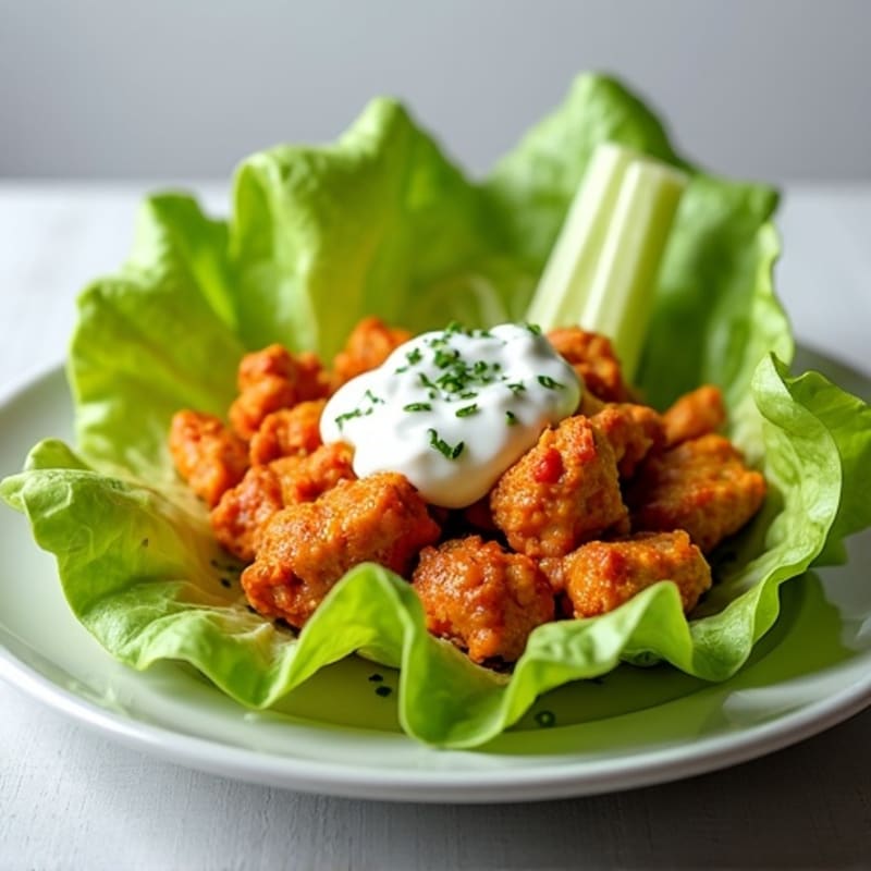 Crispy Buffalo Chicken Lettuce Wrap