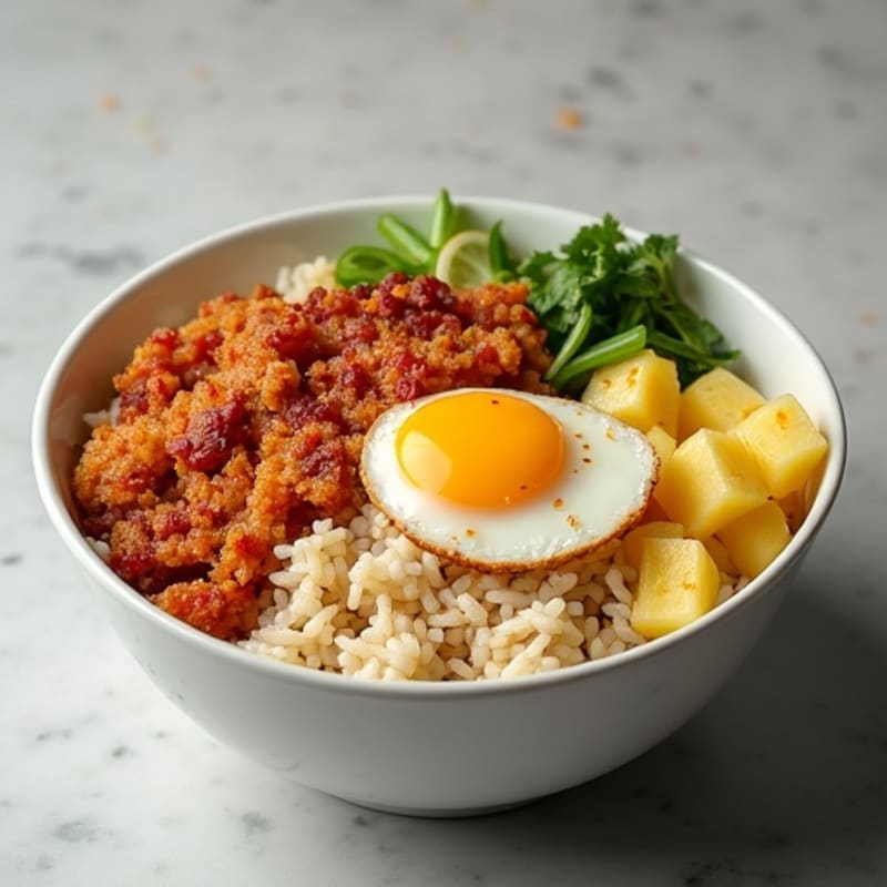Hawaiian-Style Crispy Spam Rice Bowl