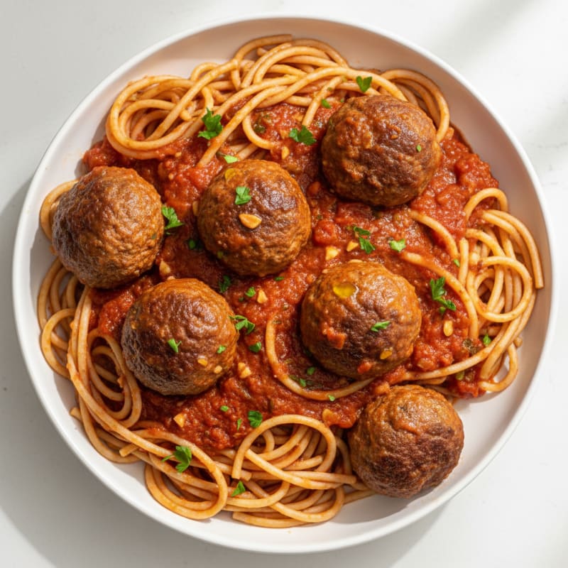 Classic Spaghetti with Savory Meatballs