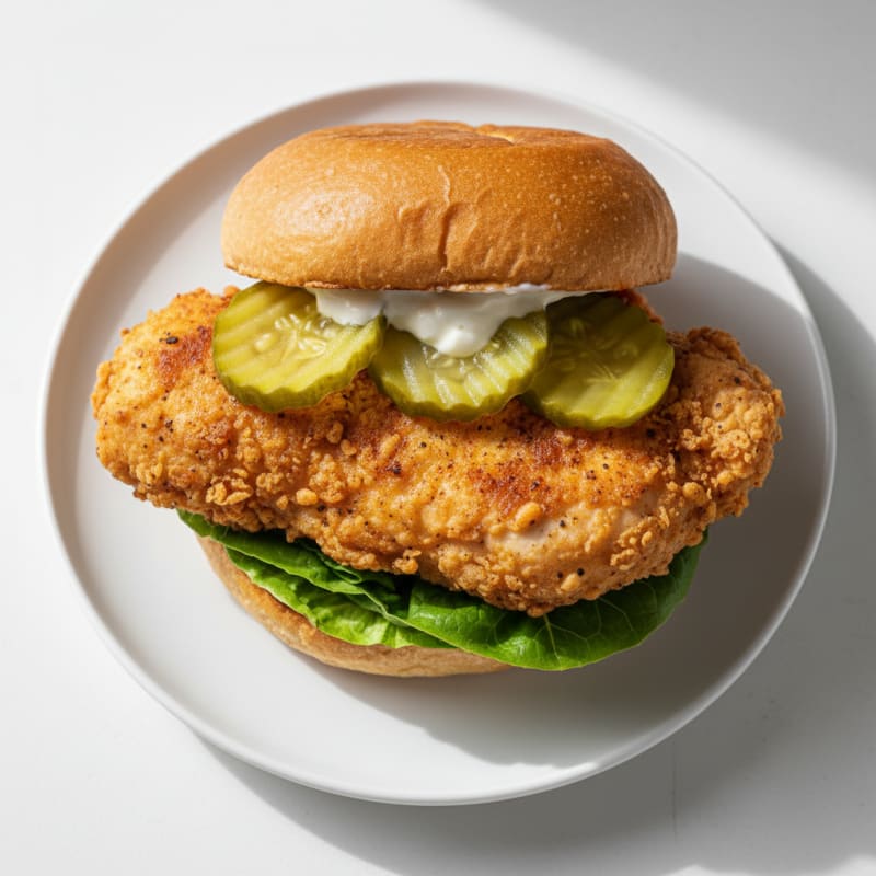 Buttermilk Fried Chicken Sandwich with Pickles