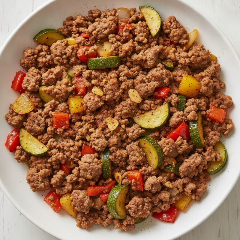 Savory Ground Beef and Vegetable Skillet