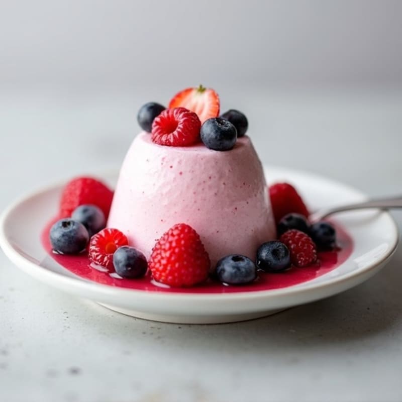 Silky Greek Yogurt Protein Mousse with Mixed Berries