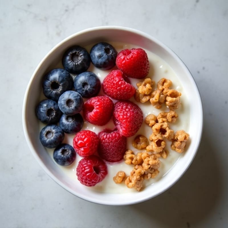 Greek Yogurt Protein Bowl with Mixed Berries and Almond Butter