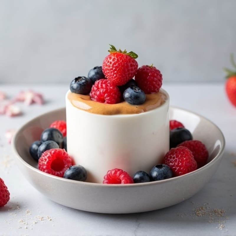 Greek Yogurt Protein Pudding with Berries