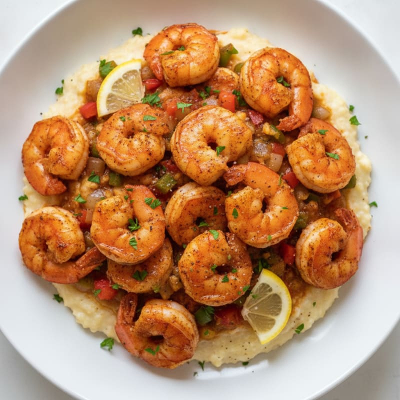 Cajun Shrimp with Creamy Grits