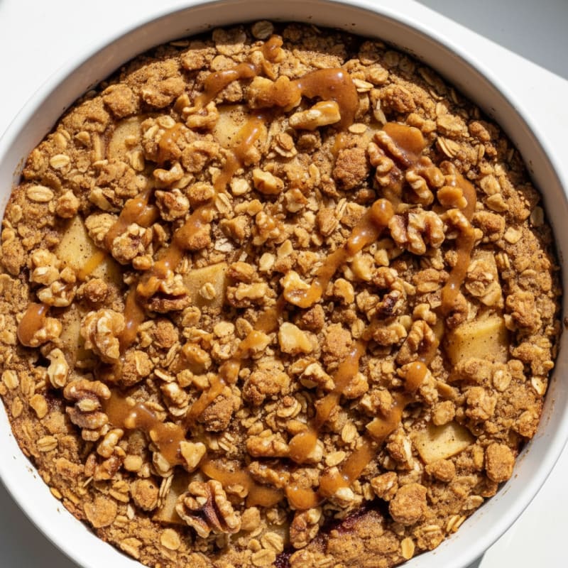 Spiced Pear and Apple Crumble Cake