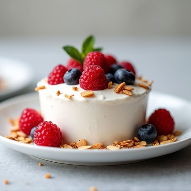 Creamy Greek Yogurt Protein Mousse with Mixed Berries