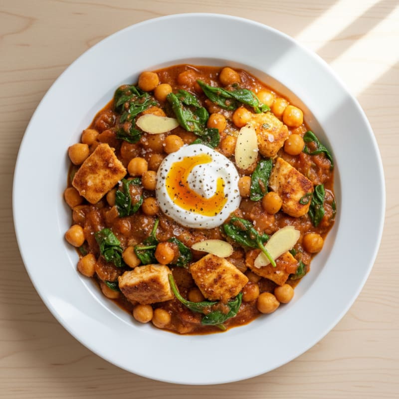 Creamy Chickpea and Spinach Curry