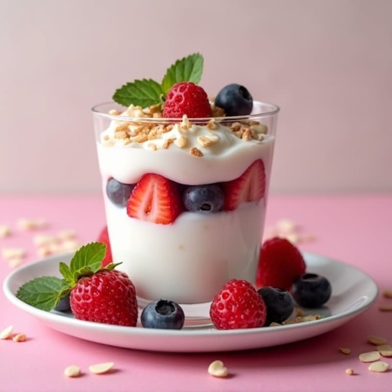 Creamy Greek Yogurt Protein Parfait with Mixed Berries