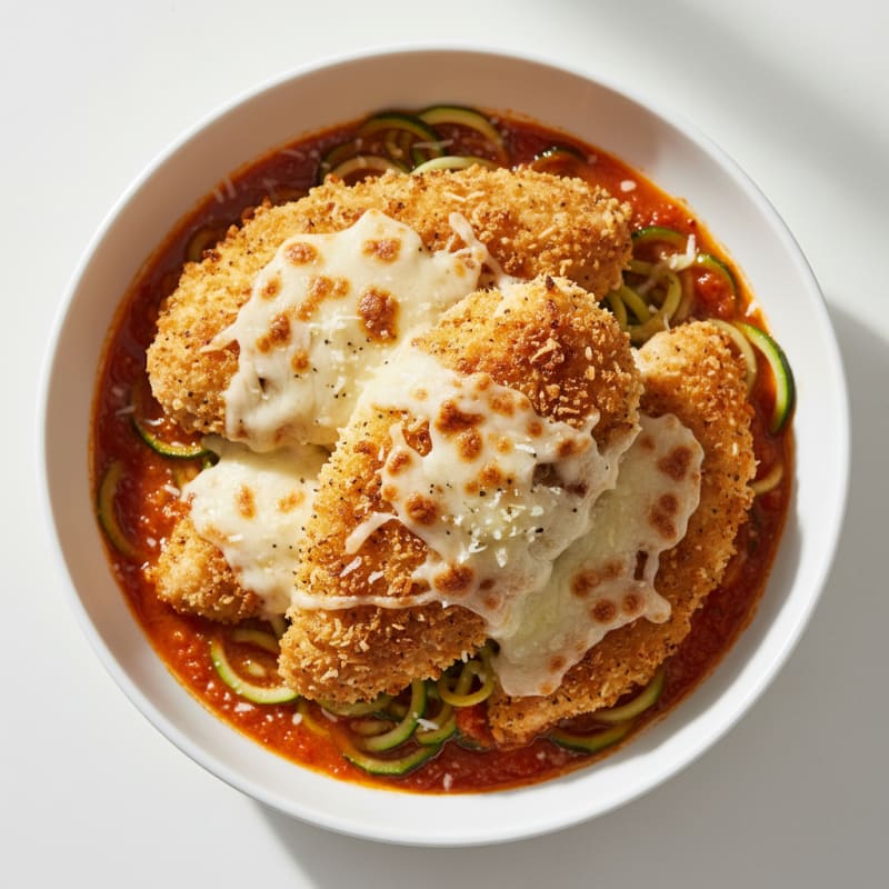 Crispy Baked Chicken Parmesan with Zesty Marinara