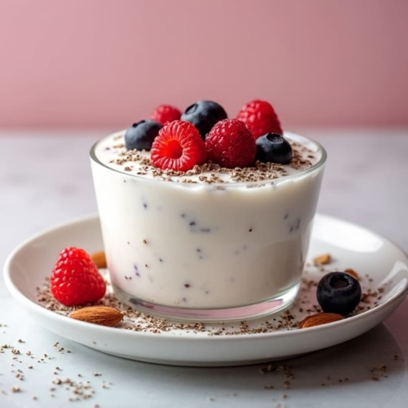 Creamy Greek Yogurt Protein Pudding with Berries
