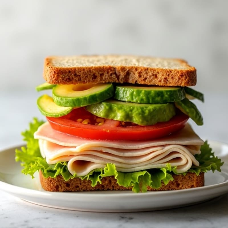 Stacked Turkey Club with Fresh Avocado
