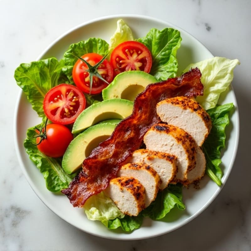 Crispy Turkey Bacon Lettuce Tomato Salad