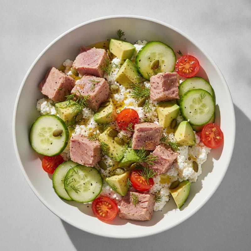 Tuna and Cottage Cheese Power Bowl