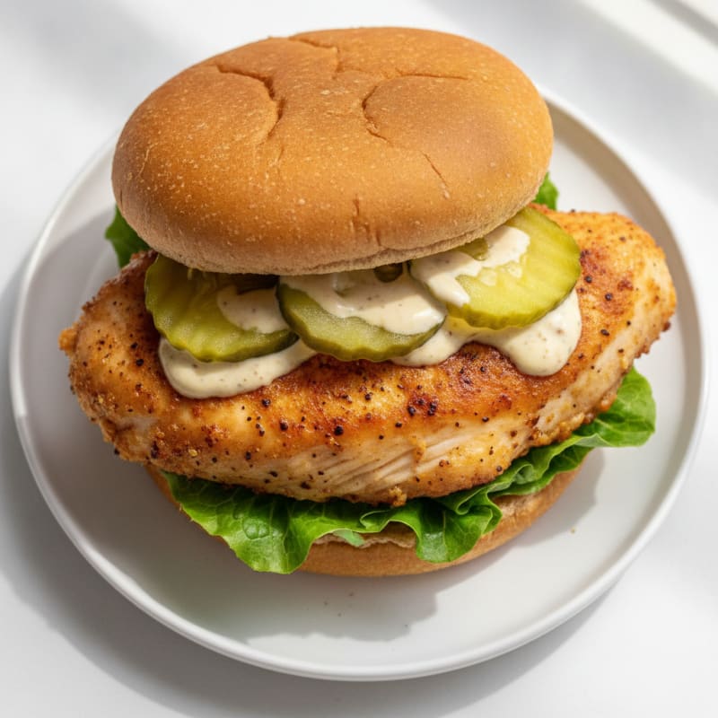 Buttermilk Fried Chicken Sandwich with Pickles