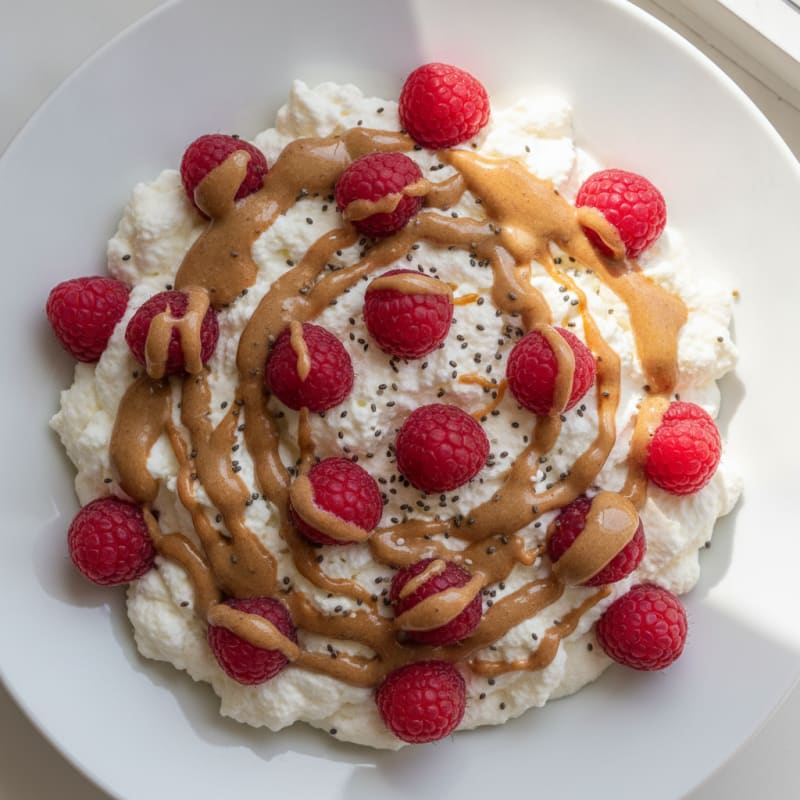 Silky Greek Yogurt Protein Mousse with Berries