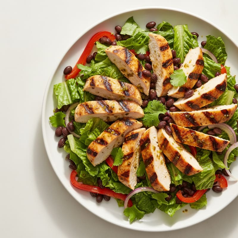 Grilled Chicken and Black Bean Salad with Lime Vinaigrette