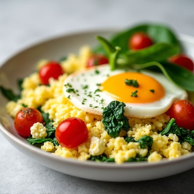 Fluffy Egg and Cottage Cheese Scramble