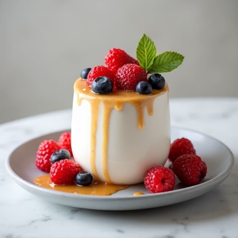 Silky Greek Yogurt Protein Mousse with Mixed Berries
