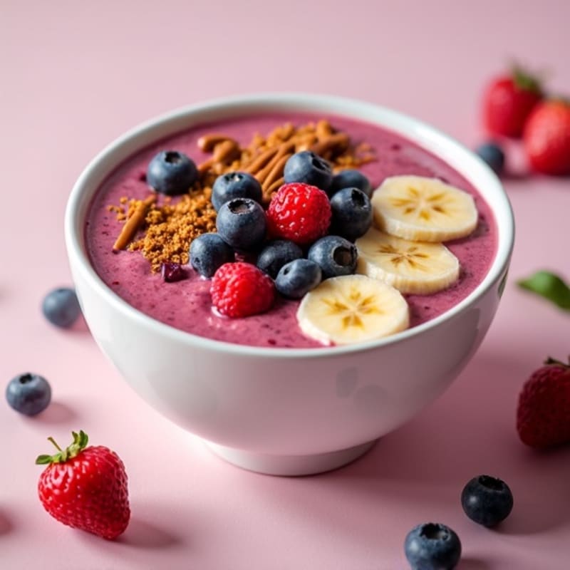 Creamy Mixed Berry Protein Smoothie Bowl